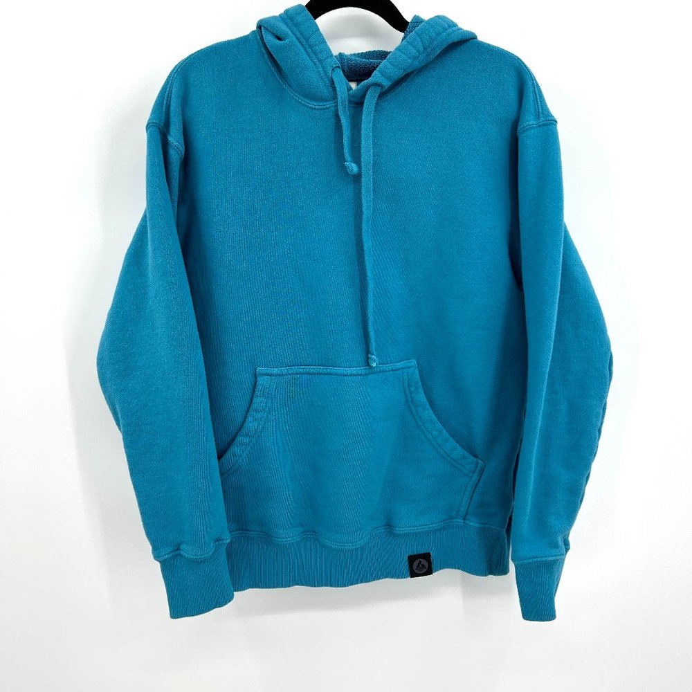 AMERICAN GIANT Men's Teal Blue Pullover Hoodie Sweatshirt Size Small